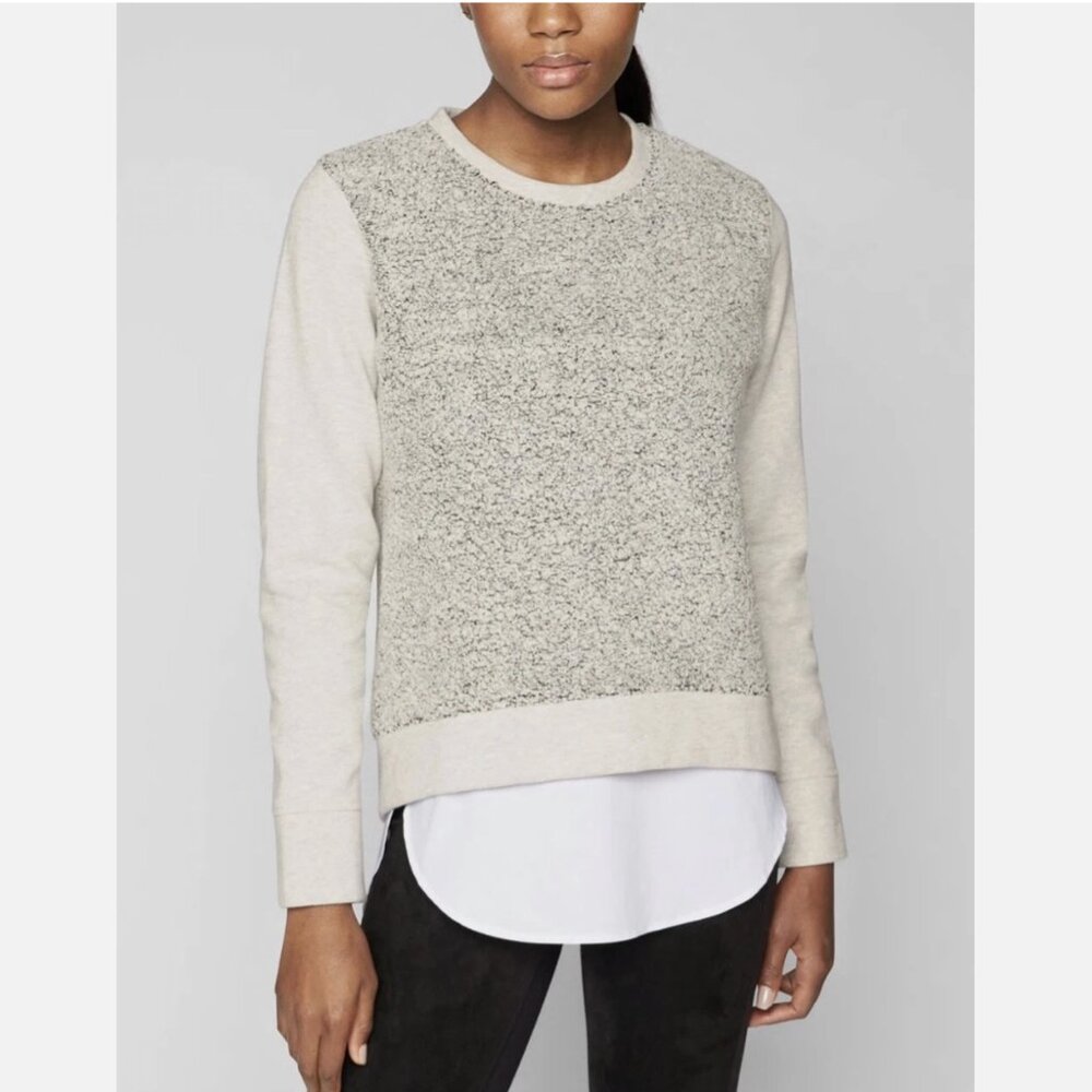 Athleta - Sherpa Wool-Blend, High-Low Sweatshirt